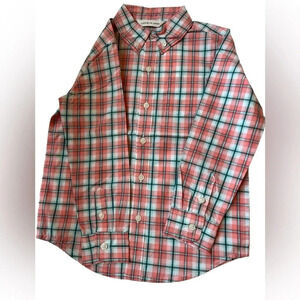 NWT Janie and Jack pink plaid button up